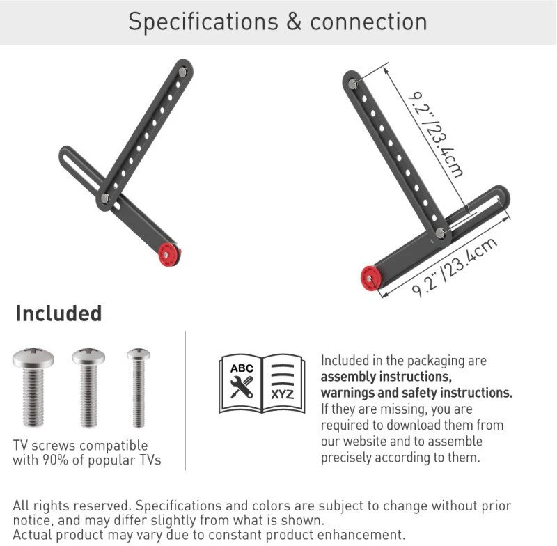 Laikiklis Barkan Soundbar Mount E820 Juodas