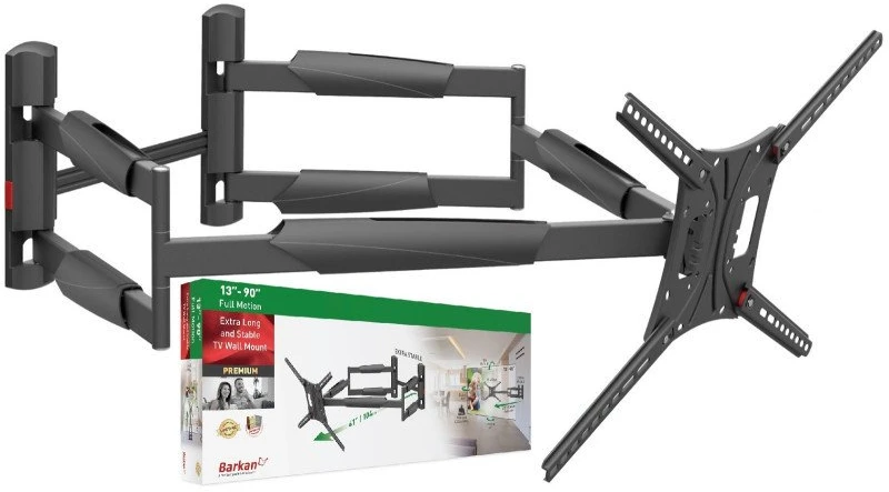 Laikiklis BARKAN BM466XP 13-65" TV, 4 lankstų, sieninis, prailgintas, juodas