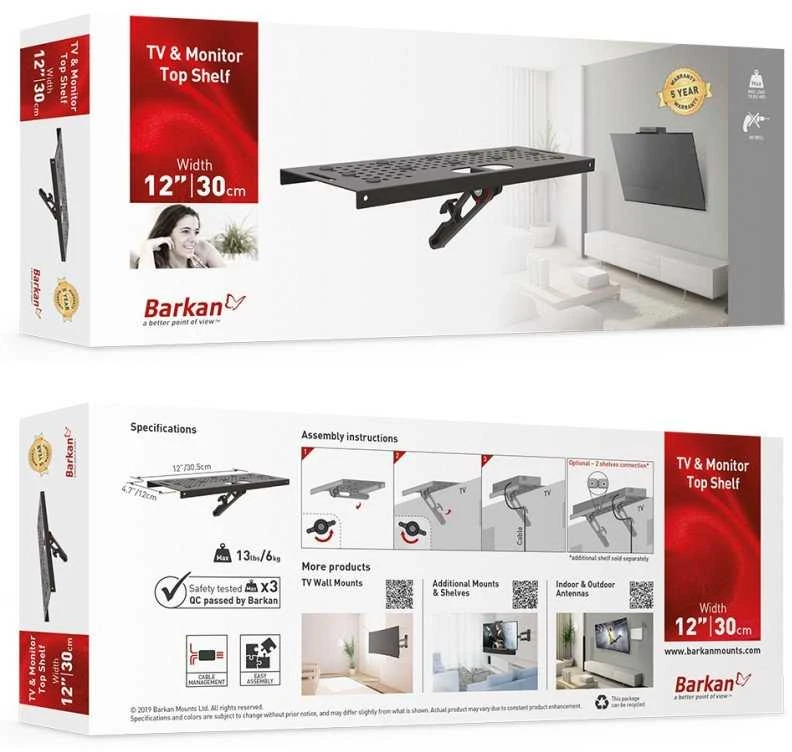 Maršrutizatorius Barkan E812 TV lentyna RTV įrangai 305x120mm