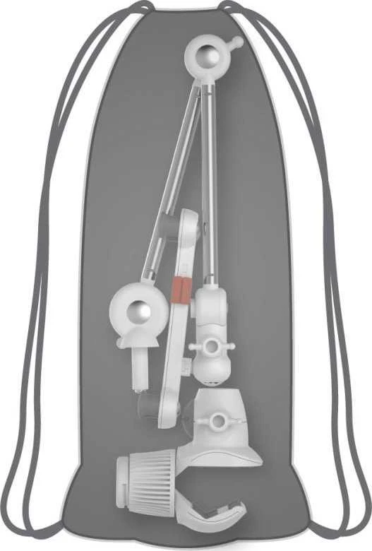 Laikiklis Barkan Portable, Foldable-Arm, Multi-Position Išmanusis telefonas & Planšetė Mount T580 Other, Full motion, 4-12 ", Baltas