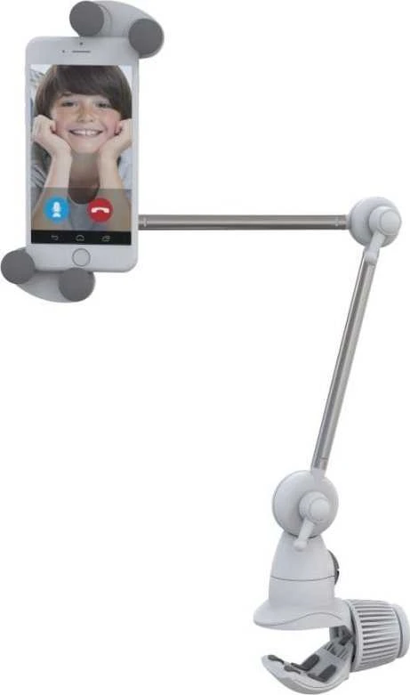 Laikiklis Barkan Portable, Foldable-Arm, Multi-Position Išmanusis telefonas & Planšetė Mount T580 Other, Full motion, 4-12 ", Baltas