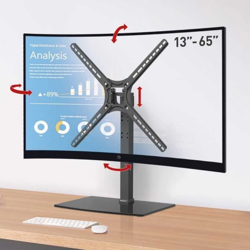 Laikiklis Barkan Floor stendas, Full motion, 29-58", Juodas
