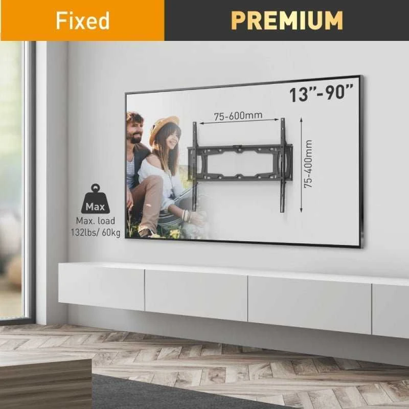 Laikiklis BARKAN E400+.B 32"-90" lenktam televizorius, fiksuotas, sieninis, juodas