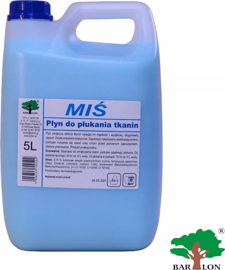 Barlon Meškiukas audinių minkštiklis - Audinių minkštiklis, mėlynas - 5 l