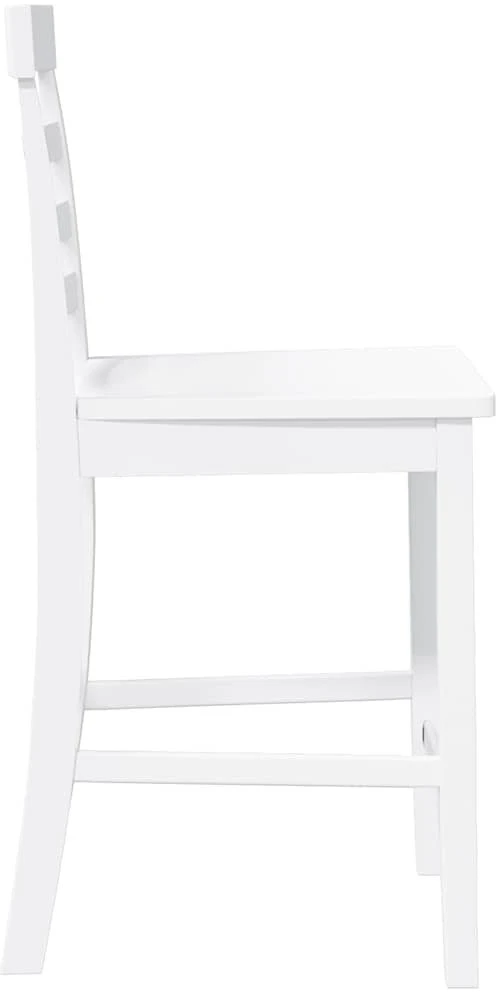 Baro kėdės, 2 vnt., baltos, masyvi mediena, guma