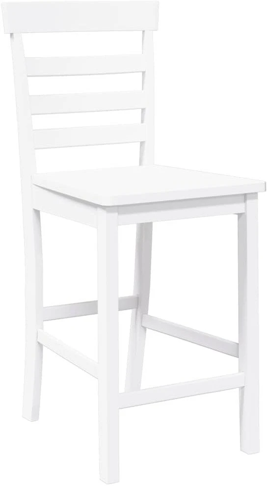 Baro kėdės, 2 vnt., baltos, masyvi mediena, guma