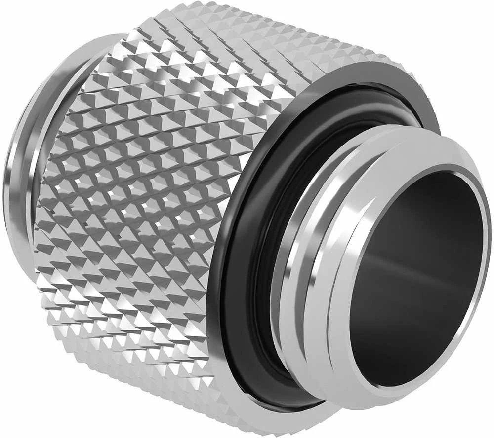 Barrow Adapteris straight G1/4 inch male to G1/4 inch male – 10mm, baltas-sidabrinis