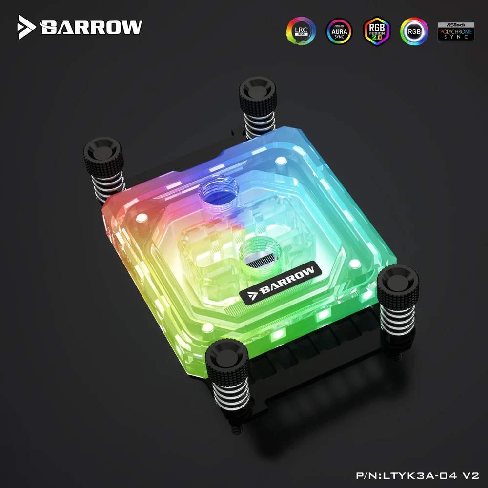 Barrow AMD procesoriaus vandens aušinimo blokas su RGB