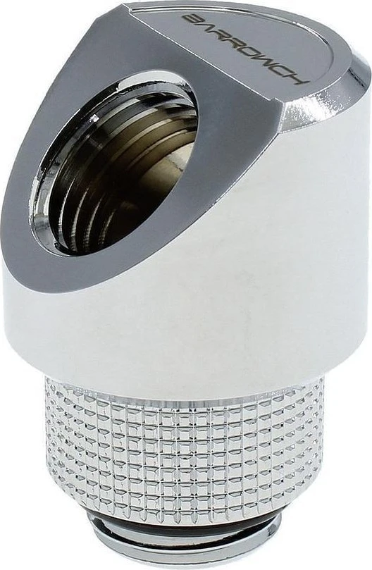 Barrow 45 laipsnių G1/4 kampinis adapteris, sidabrinis