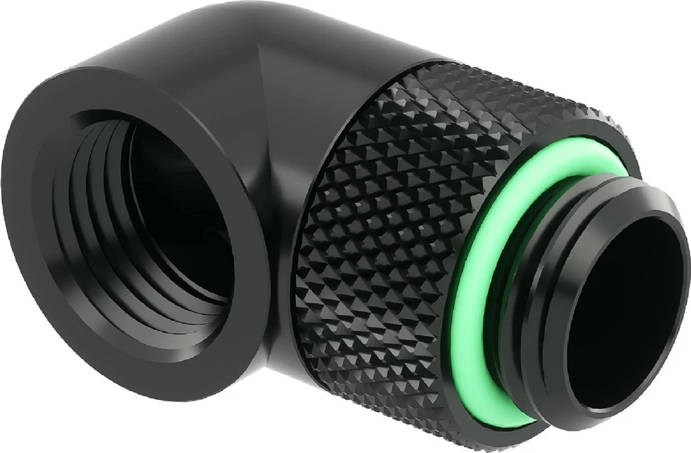 Barrow 90 laipsnių kampinis adapteris, juodas
