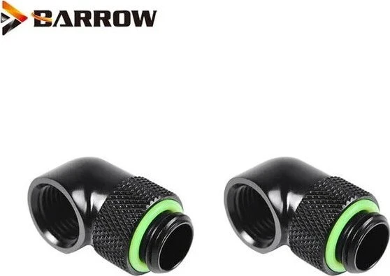 Barrow 90 laipsnių adapteriai pora juodos spalvos