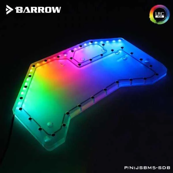 Barrow skysčio aušinimo plokštė su ARGB apšvietimu