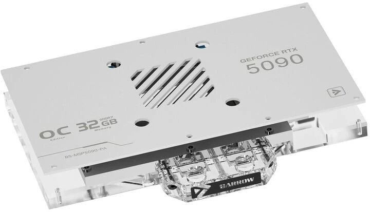 Barrow MSI Suprim 5090 GPU Vanduo Block – Baltas