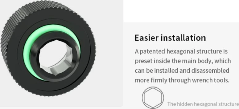 Barrow adapterio mechanizmas su vidine šešiakampe jungtimi