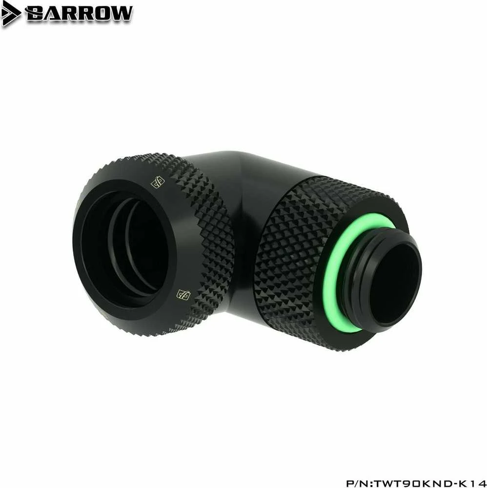Barrow 90 laipsnių kampo adapteris su žaliu O-žiedu