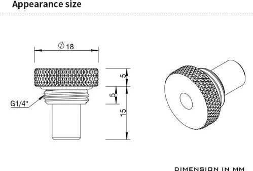 Barrow Temperature Sensor G1/4, sidabrinis