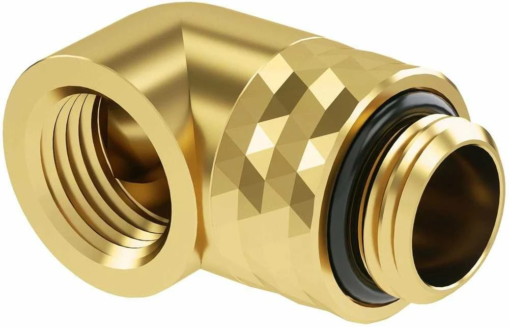 Auksinis kampinis 90° Barrow adapteris
