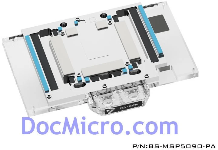 Barrow MSI Suprim 5090 GPU Vanduo Block – Juodas