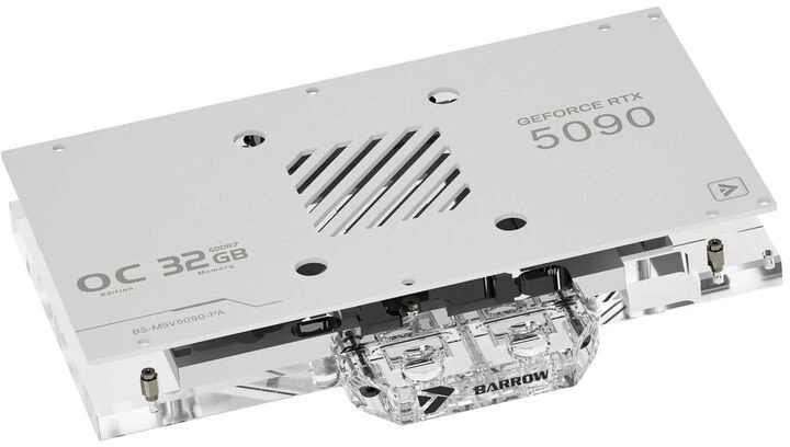 Barrow MSI Ventus 5090 GPU Vanduo Block – Baltas
