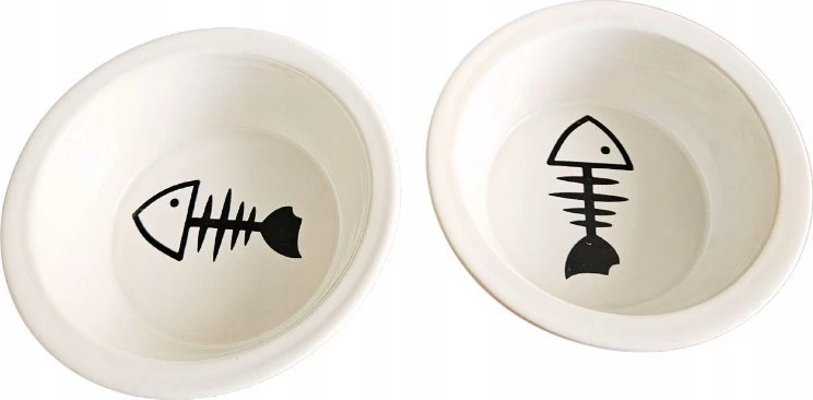 Barry King 2 dubenėliai CERAMICZNE+METALOWY stovas DLA KOTA 12cm