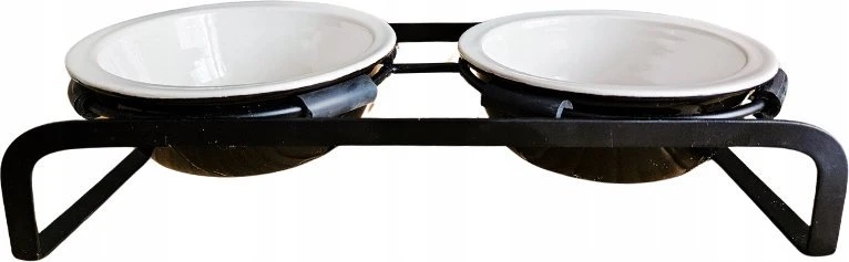 Barry King 2 dubenėliai CERAMICZNE+METALOWY stovas DLA KOTA 12cm