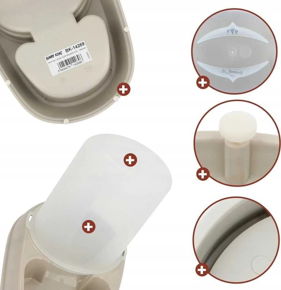 Barry King Feeder ir automatinė gertuvė 2,5L, smėlio spalvos