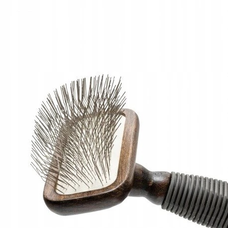 Barry King Išskirtinis plaukų šepetys stačiakampis, gyvūnams, buko mediena, plienas, TPR plastikas, išm. 9,4x16,6cm