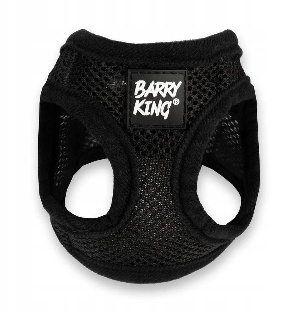 Barry King Juodi šunų petnešos, be spaudimo, XS, krūtinės apimtis 33 cm / krūtinės ilgis 12 cm