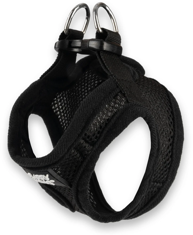 Barry King Juodi šunų petnešos, be spaudimo, XS, krūtinės apimtis 33 cm / krūtinės ilgis 12 cm