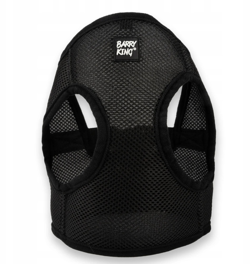 Barry King Juodos nespaudžiančios šunų petnešos XL krūtinės apimtis 48 cm / krūtinės ilgis 24 cm