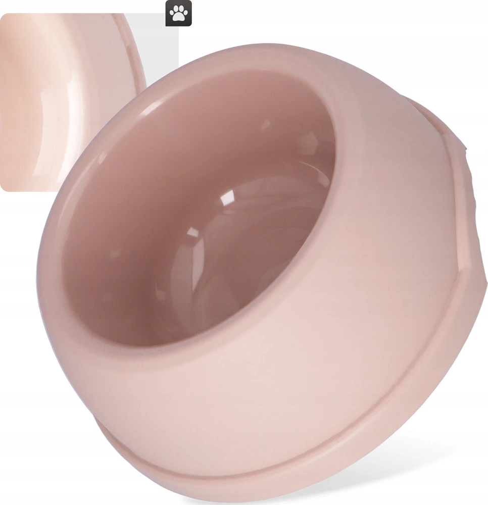 Barry King dubenėlis plastikinis dla psów XL, 2,25L, smėlio sp., śr. 29cm,