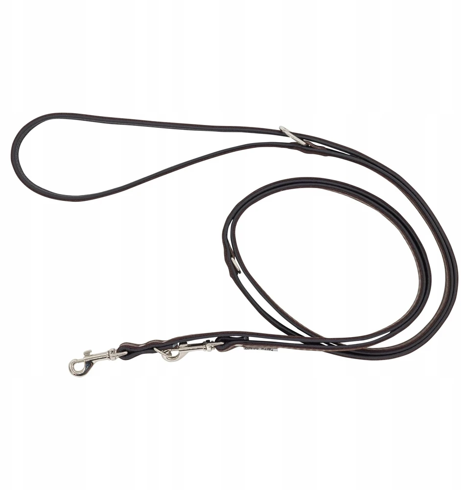 Barry King Reguliuojamas odinis antkaklis šuniui, ruda/juoda, XS-S, 12mm/200cm