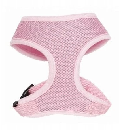 Barry King Rožinės spalvos tinklinio audinio ir poliesterio šunų petnešos XS, kaklo apimtis 26 cm / krūtinės apimtis 29–36 cm