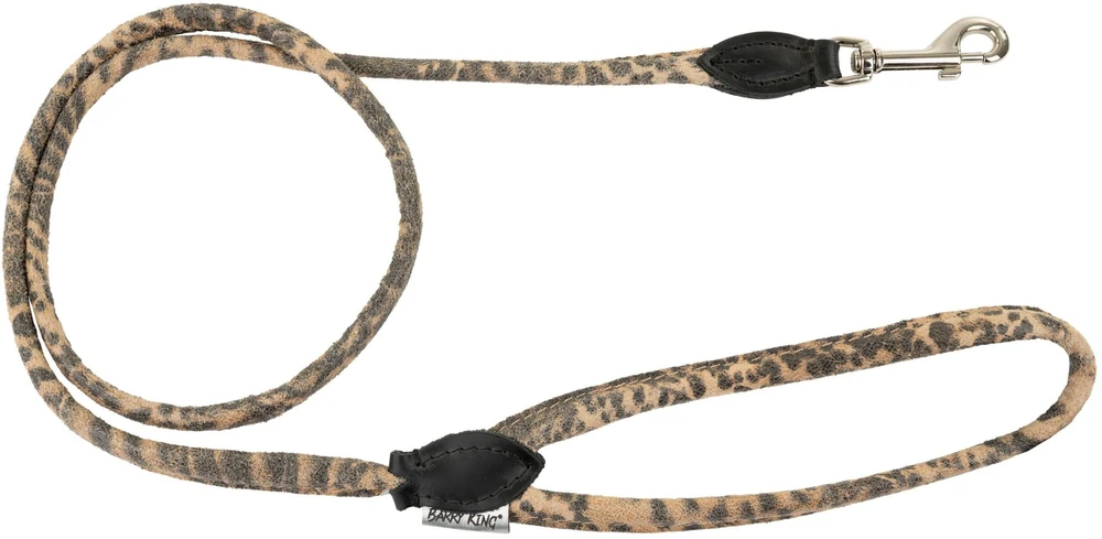 Barry King Šuns pavadėlis, raštas CHEETAH, apvalus 6mm /120cm