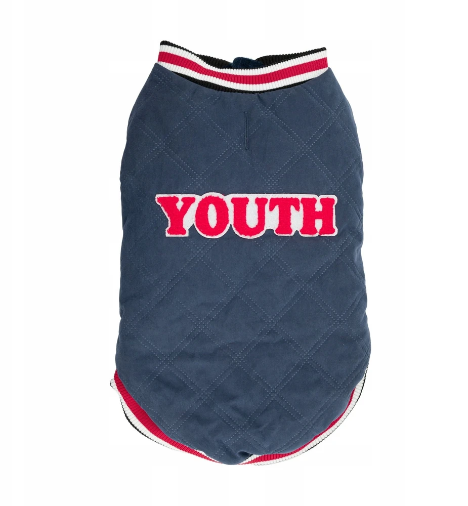 Mėlyna dygsniuota šuns striukė YOUTH XL