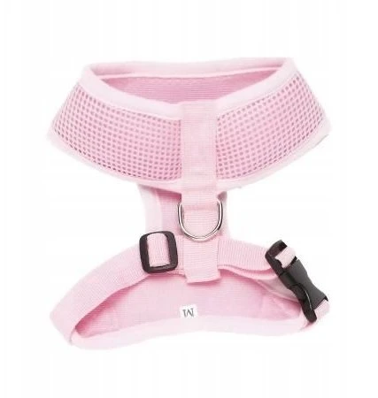 Barry King Šunų petnešos iš rožinio tinklelio ir poliesterio. XL kaklo apimtis 45 cm / krūtinės apimtis 64-84 cm.