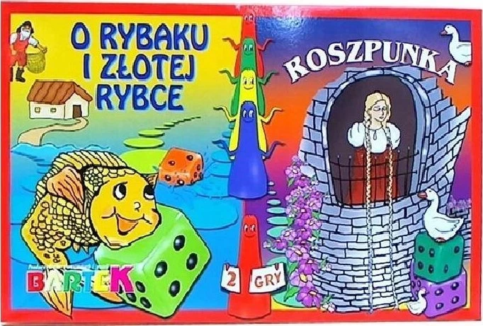 Dėlionė Bartek 2 žaidimai Auksinė žuvelė/Rapunzel 54209