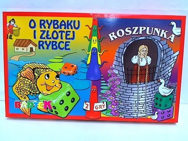 Dėlionė Bartek 2 žaidimai Auksinė žuvelė/Rapunzel 54209