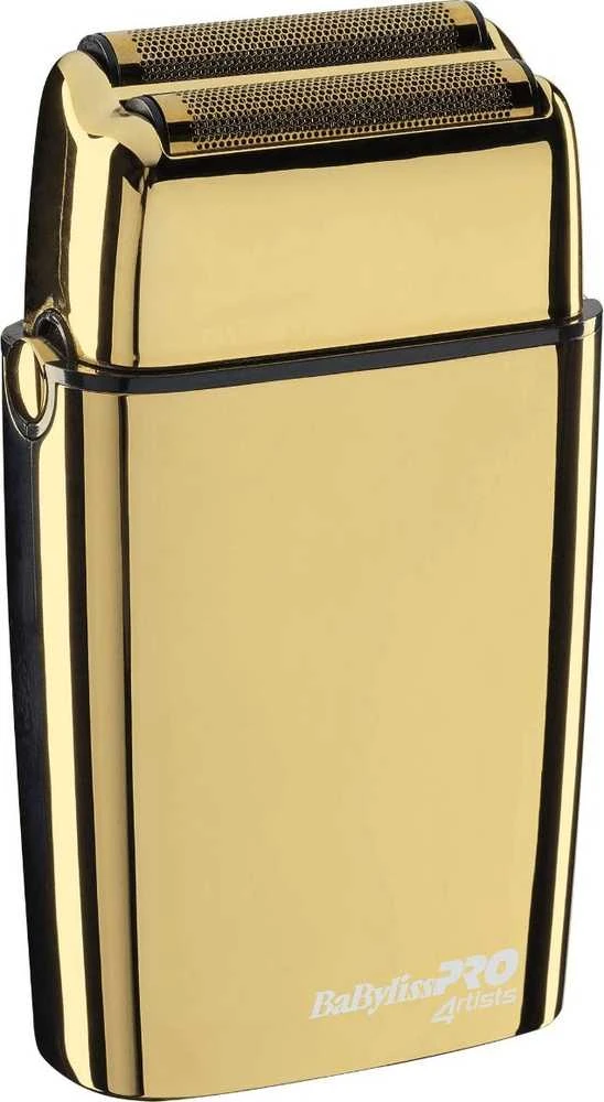 Barzdaskutė Mobili įkraunama plaukų skutimo mašinėlė BaByliss PRO Double Foil Metal Shaver Gold FXFS2GE, aukso spalvos
