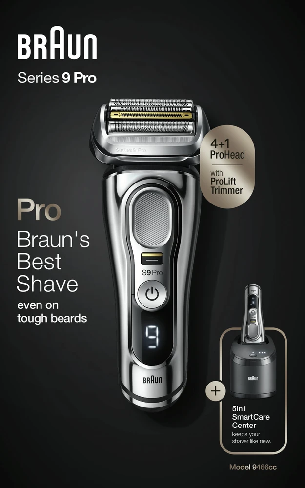 Braun Seria 9 Pro 9466CC sidabrinė