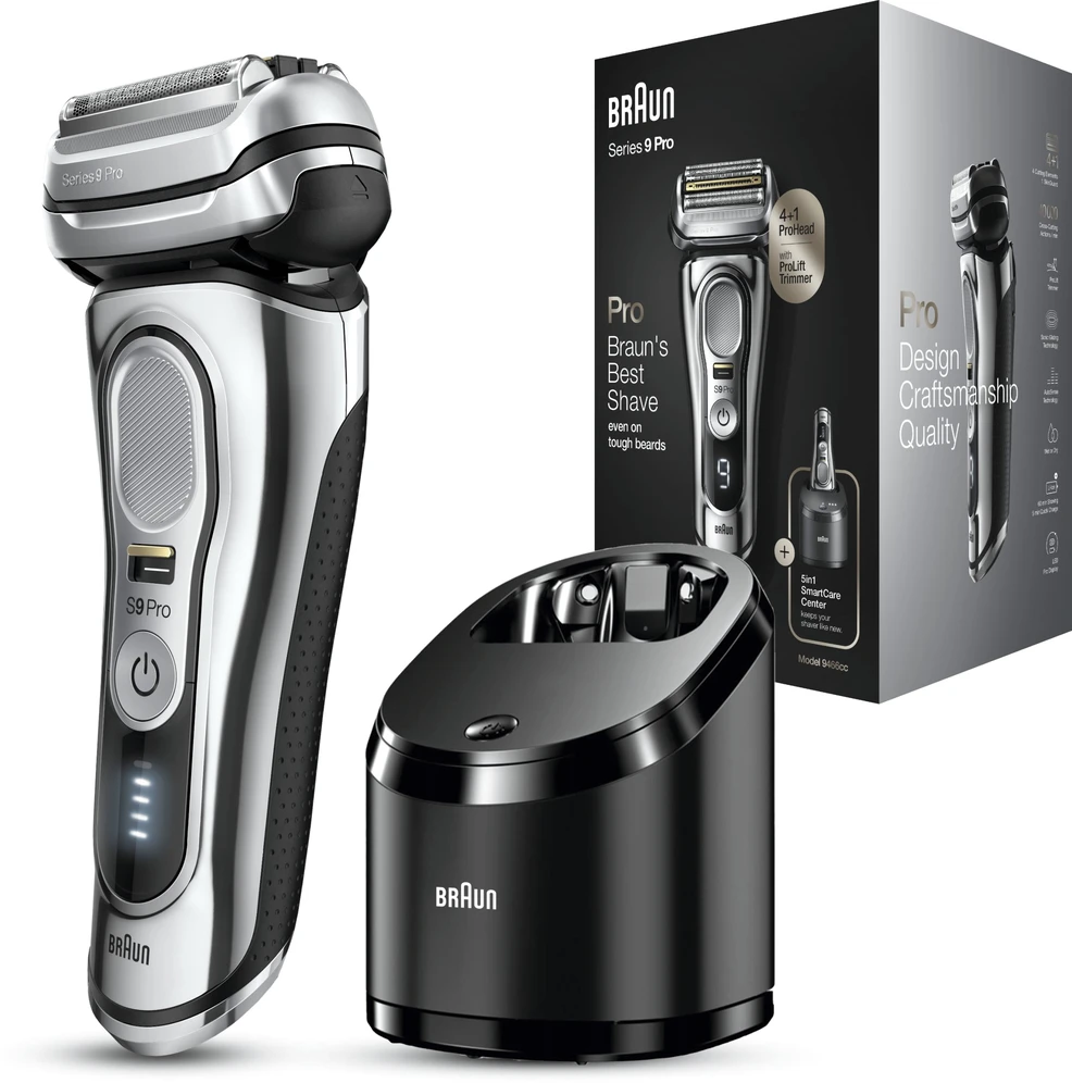 Braun Seria 9 Pro 9466CC sidabrinė
