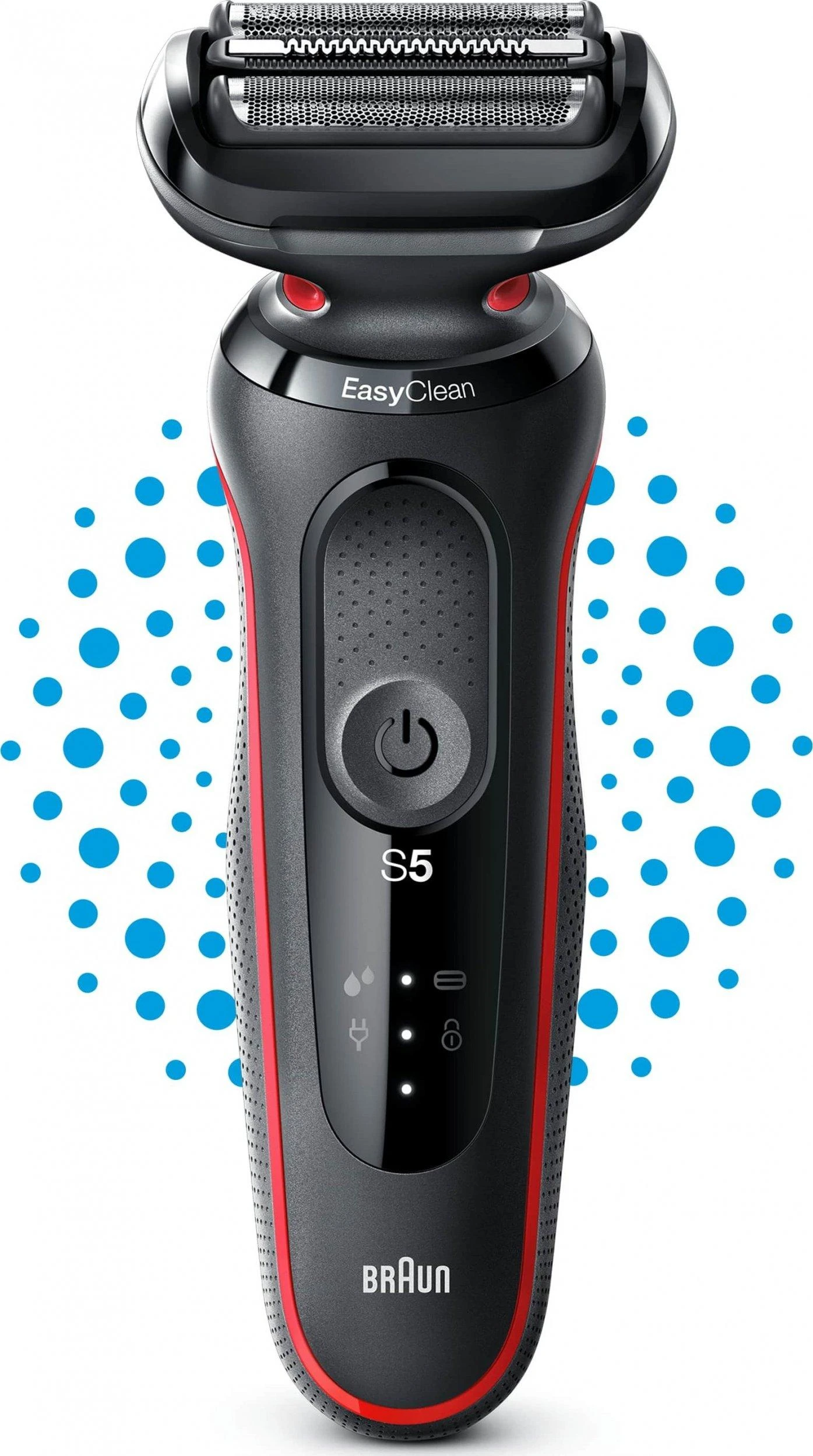 Braun | Shaver | 51-R1000s | Operating time (max) 50 min | Wet & Dry | Juodas/Raudona