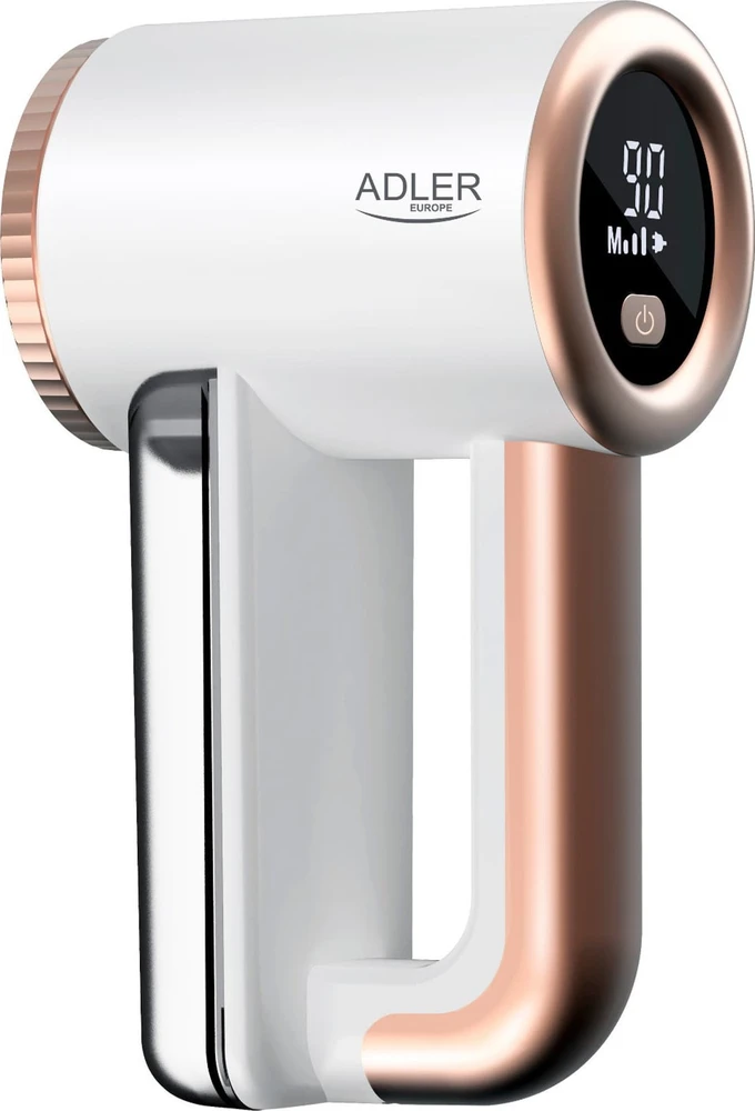 Adler | Pūkų valiklis | AD 9617 | Įkraunama baterija | 5 W | Baltas/Auksinis