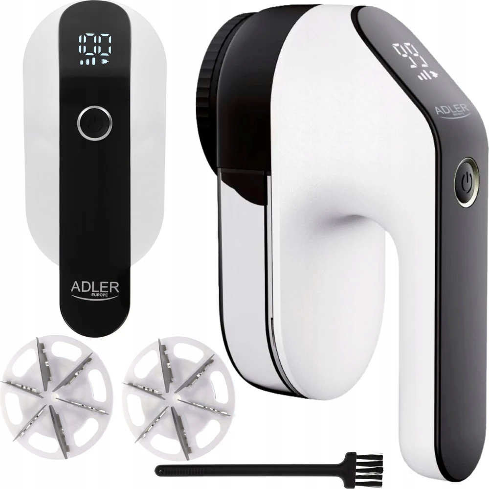 Adler | Lint remover LCD | AD 9618 | Baltas/Juodas | Rechargeable battery