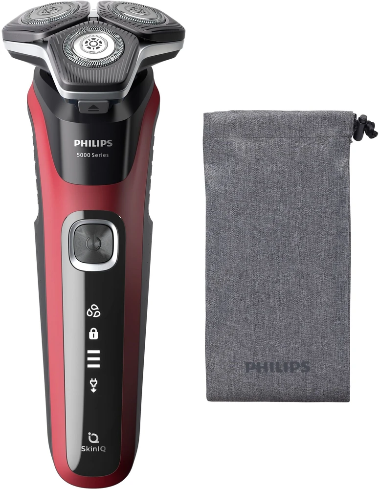 Barzdaskutė Philips SHAVER Series 5000 S5883/10 men's shaver Rotation shaver Trimmer Juodas, Raudona