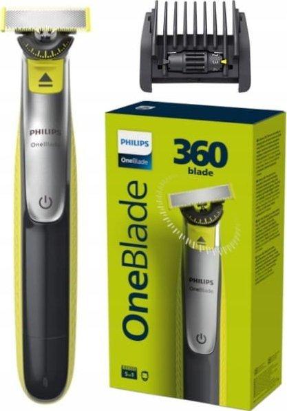 Barzdaskutė Philips OneBlade 360 QP2730/20, Pilkos/Žalios spalvos