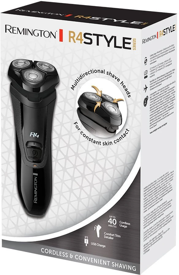 Barzdaskutė Remington Shaver | R3600 R4 Style Series | Operating time (max) 40 min | Juodas