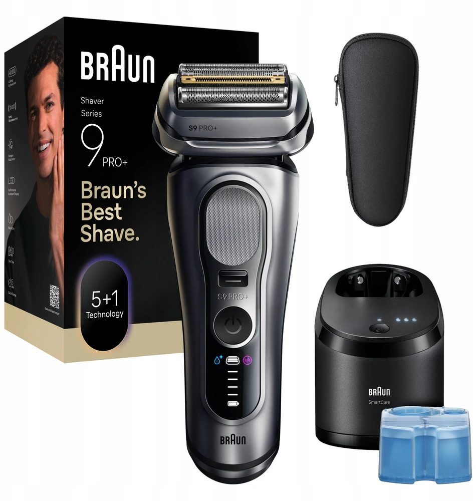 Braun 9667CC Barzdaskutė Series 9 PRO+ Clean&Charge / sidabrinis