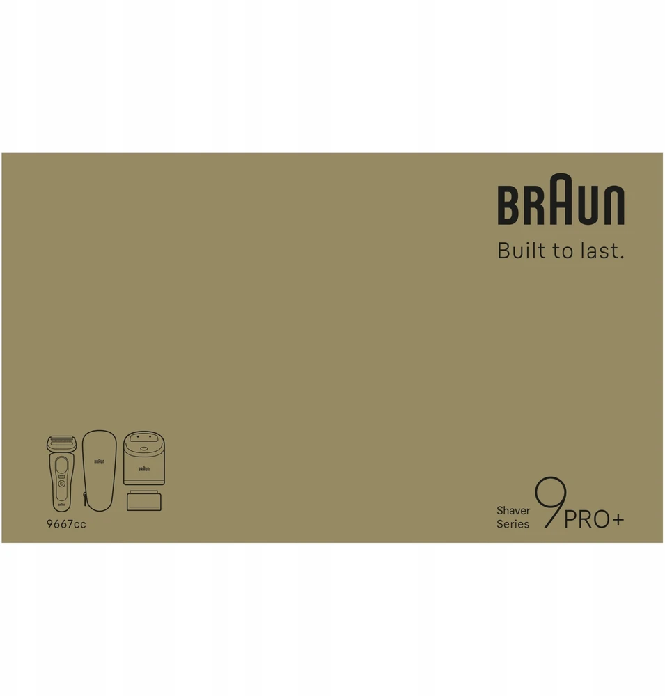 Braun 9667CC Barzdaskutė Series 9 PRO+ Clean&Charge / sidabrinis