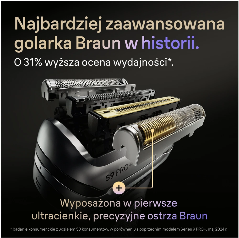 Braun 9667CC Barzdaskutė Series 9 PRO+ Clean&Charge / sidabrinis